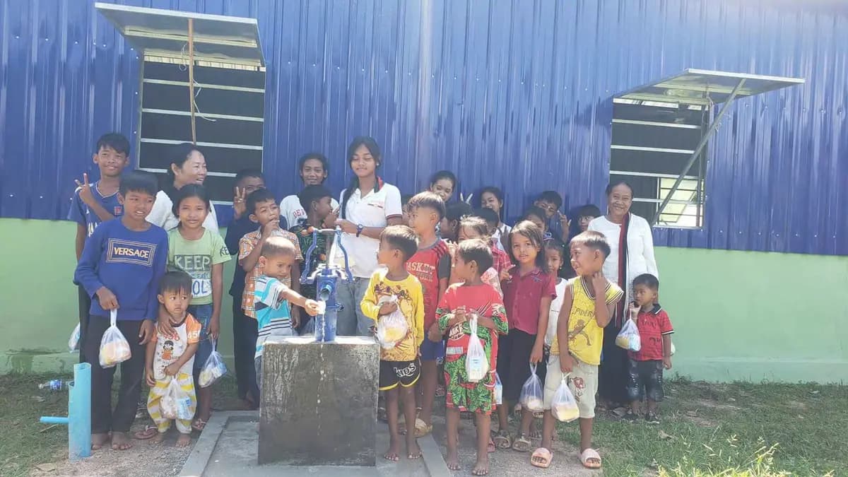 DA0700 - Giếng nước - Điểm trường Kids of hope School - Làng Chong Chheu Trach -  xã Kork Banteay Commune -  huyện Rolea Bier -  tỉnh Kampong Chhnang -  Campuchia